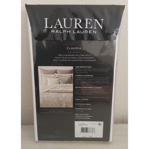 Ralph Lauren CLAUDIA STRIPE Cream Queen Sheet Set w/2-Pk Standard Pillowcases - Picture 9 of 11